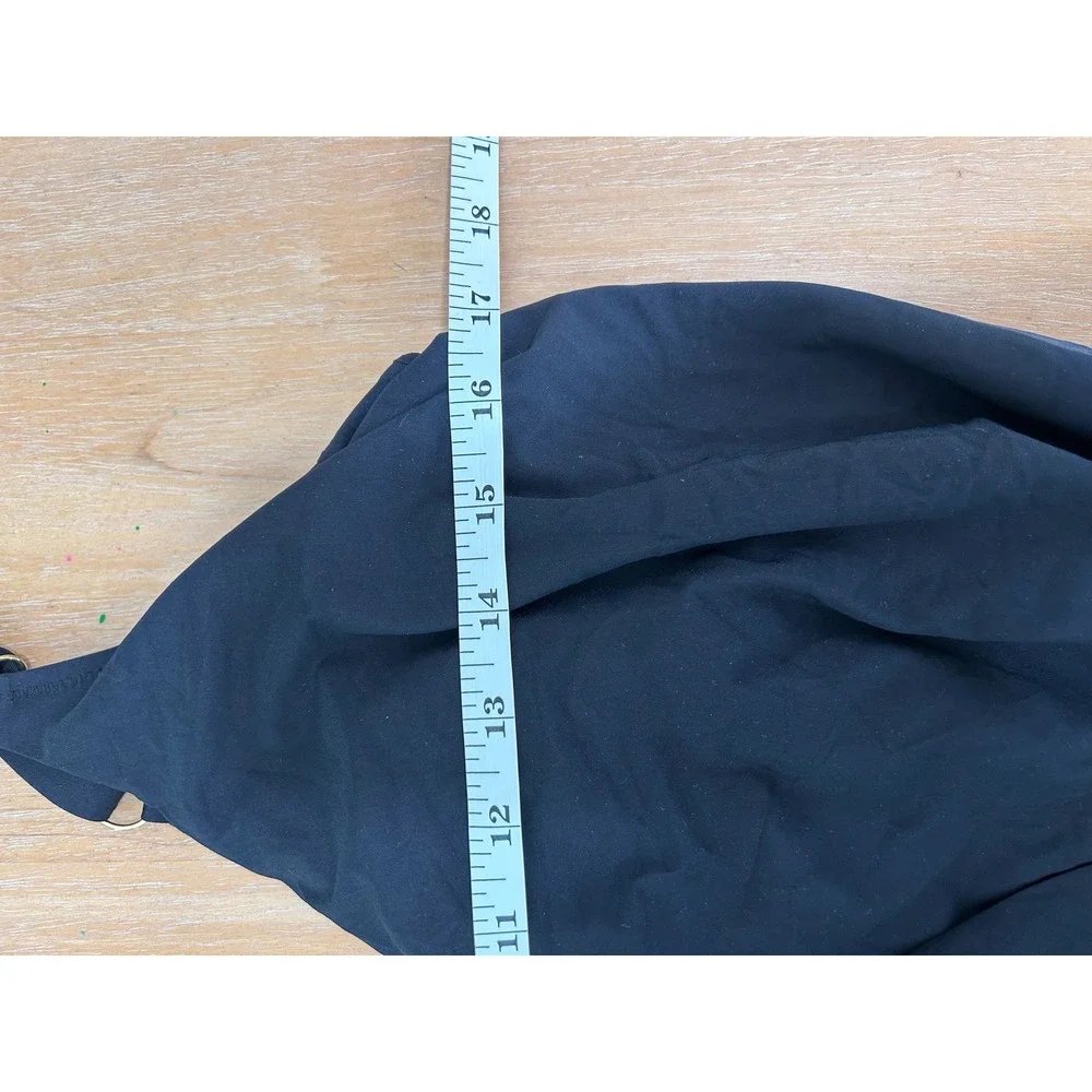 Gottex Profile Black Ruched Surplice One Piece Swimsuit‎ Adjustable Straps Sz 14
